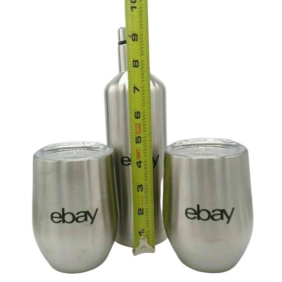 Wine Set Silver 12 Oz Wine Tumbler Decanter Insulated Stainless Steel - Picture 3 of 4